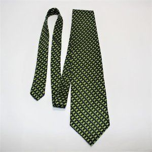 ADDENDUM Neck Tie Dark Blue with Green & 100% Silk